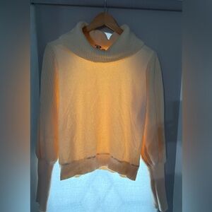 Anthropologie Cream Cowl Neck Sweater